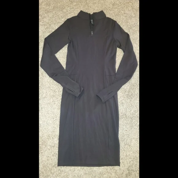 Balance Athletica | Dresses | Vitality Balance Athletica Long Sleeve Dress Medium Black Thumb Holes Knee Midi | Poshmark Balance Athletica | Dresses | Vitality Balance Athletica Long Sleeve Dress Medium Black Thumb Holes Knee Midi | Poshmark